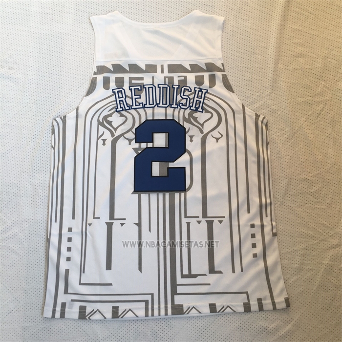 Camiseta NCAA Duke Blue Devils Cam Reddish Blanco